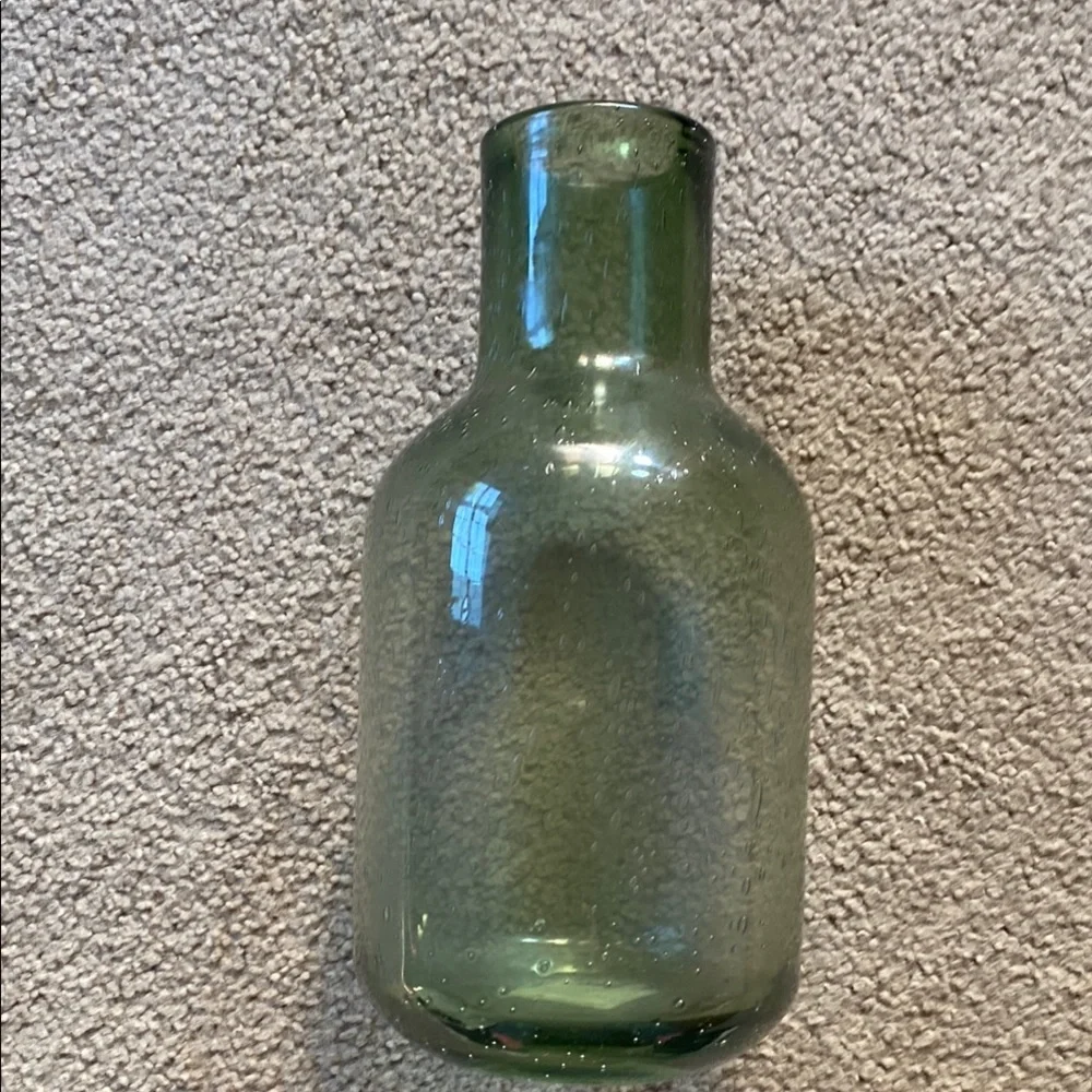 Pier 1 Green Glass Accent Vase